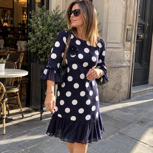 Abito Pois Élégance – Femminile, Raffinato e Sempre Perfetto